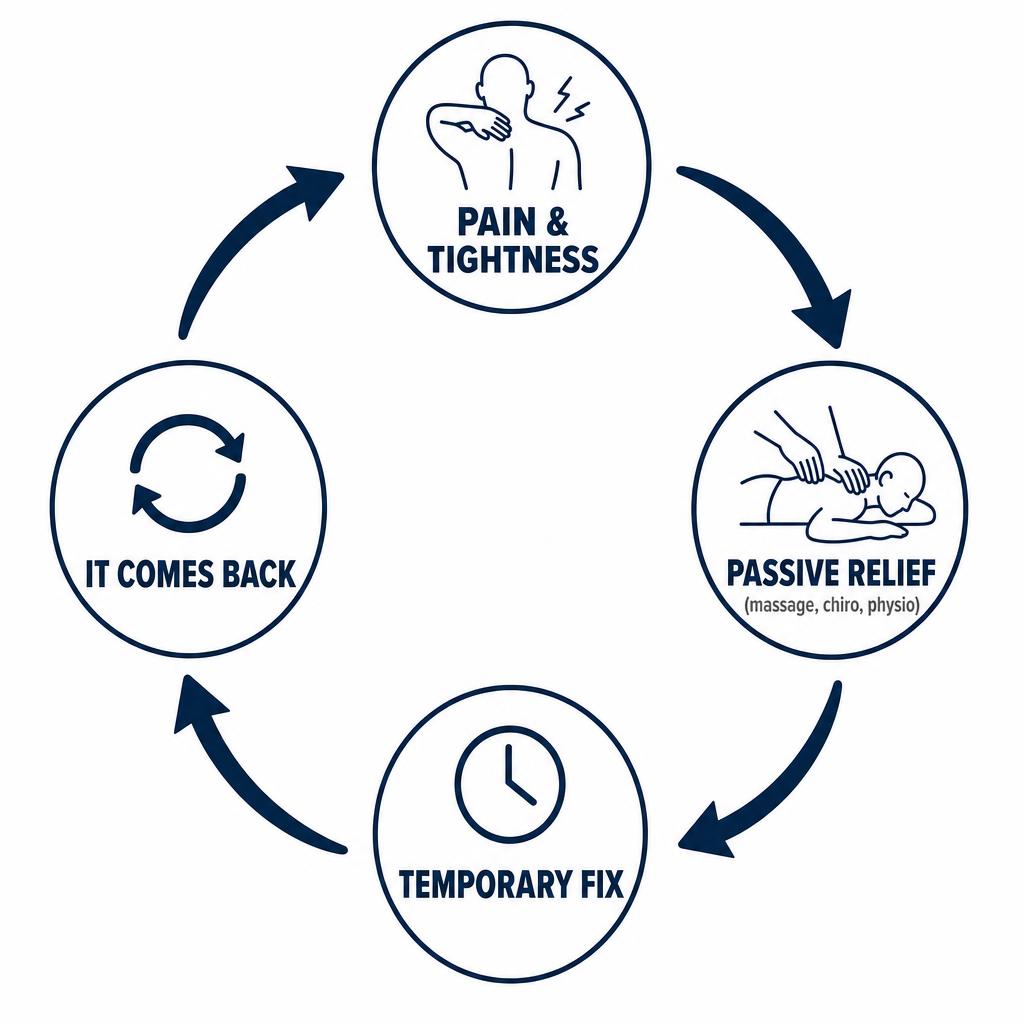 The cycle of stiffness and temporary relief